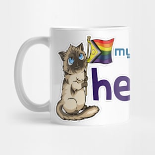 My Pronouns with Chocolate (He/Him) Mug